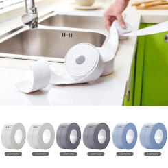 PVC Sealing Strip Tape Bathroom Bath Toilet Caulk Tape Self Adhesive Waterproof Mildew Proof Tapes For Kitchen Sink Wall Corner