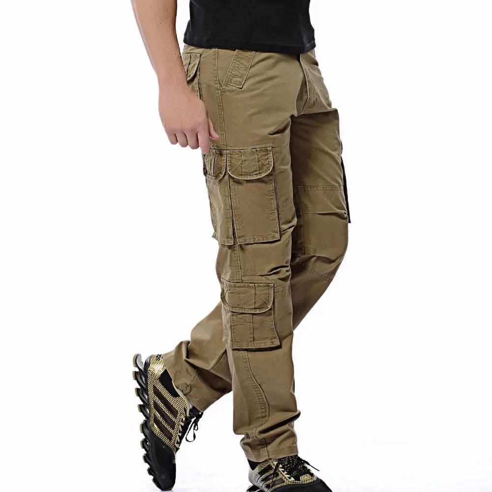 Description Picture 3 of item2023 New Men Cargo Pants Mens Loose Army Tactical Pants Multi-pocket Trousers Pantalon Homme Big Size 46 Male Military Overalls