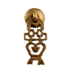 Floral Brass Cabinet Pulls Kitchen Handles Pulls Vintage Drawer Knobs Furniture Hardware 10Pcs/Set