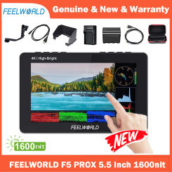 FEELWORLD F5 PRO X 5.5 Inch 1600nit High Bright Touch Screen DSLR Camera Field Monitor 4K HDMI F970 Install and Power Kit