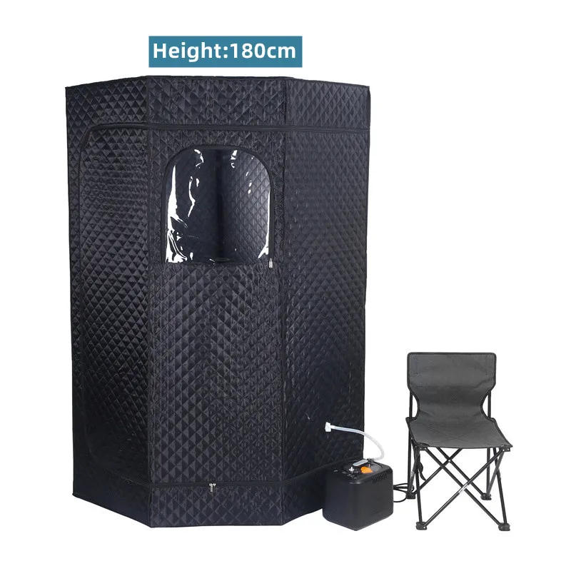 Description Picture 2 of itemFoldable Wet Steam Heating Sauna Portable Outdoor Sauna Tent Hight 180cm with 3L Steam Pot Support Drop Shipping