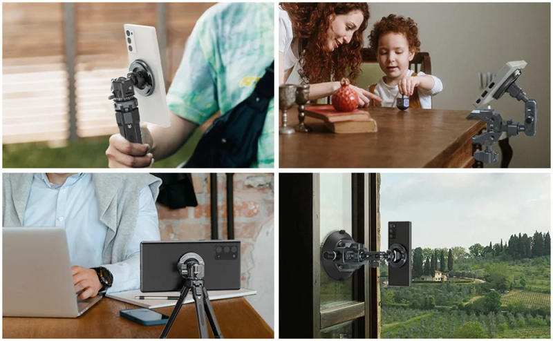 Description Picture 5 of itemLEAPLIGHT Magnetic Phone Tripod Mount with 1/4” Screw Hot Shoe Adapter for Magsafe Iphone 16 15 14 13 Mic Light Tripod Ball Head