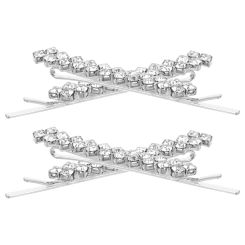 Crystal Hairpin Bangs Clip Bobby Hairpins Stylish Diamond Metal Rhinestone Alloy Woman Girl