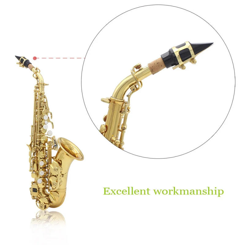 Description Picture 6 of itemSaxophone Mouthpiece Alto Tenor Soprano Sax Plastic with Cap Metal Buckle Reed Dental Pad Woodwind Instrument Accessories Parts