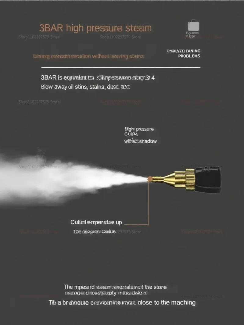 Description Picture 5 of item2025 High Temperature Steam Cleaner Disinfection for Kitchen Range Hood Air Conditioner Household and Car Cleaning 220V