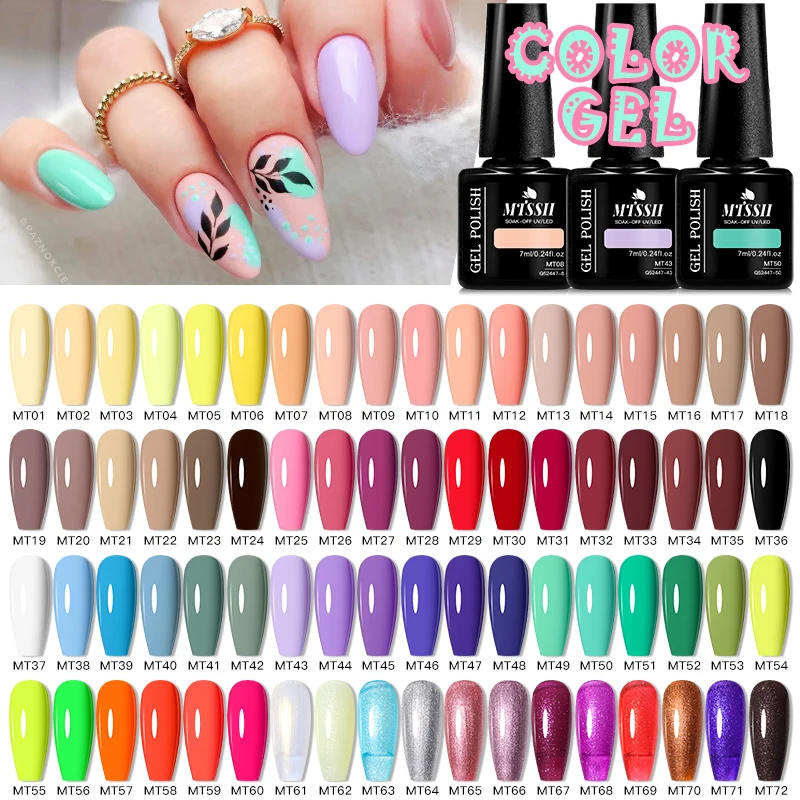 Description Picture 4 of itemMtssii 6Pcs/Set Nude Color Gel Nail Polish Set Kit Spring 6 Colors UV LED Nail Art Gel Vernis Semi Permanent Base Top Coat