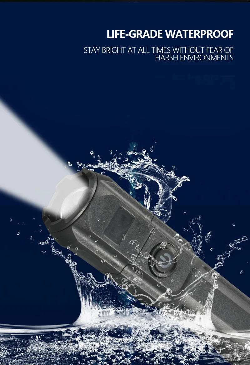 Description Picture 5 of itemTelescopic Zoom Strong Light Flashlight USB Charging Small Portable Spotlight Long-Range Flood Outdoor Lighting Lamp Flashlights