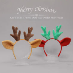 Boys and Girls Animal Ears Theme Hair Accessories Deer Ears Antlers Cartoon Headband Accessories Christmas Headwear