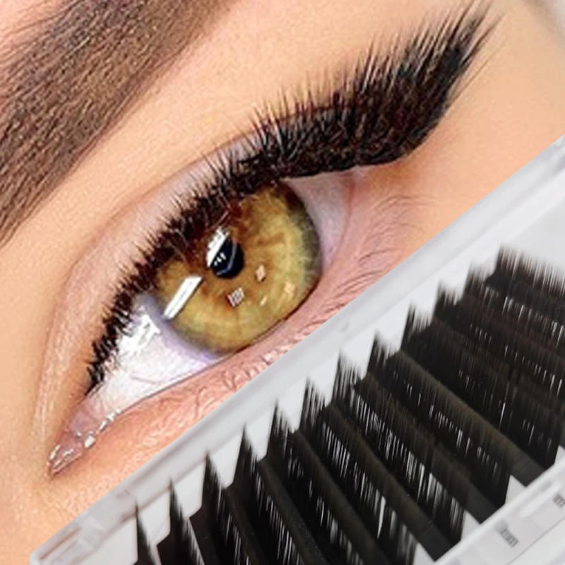 Description Picture 2 of itemL Curl False Eyelash Extension 8-15mm Mix Matte Black Mink Individual Lashes Extension Korean Make-up For Women Beauty