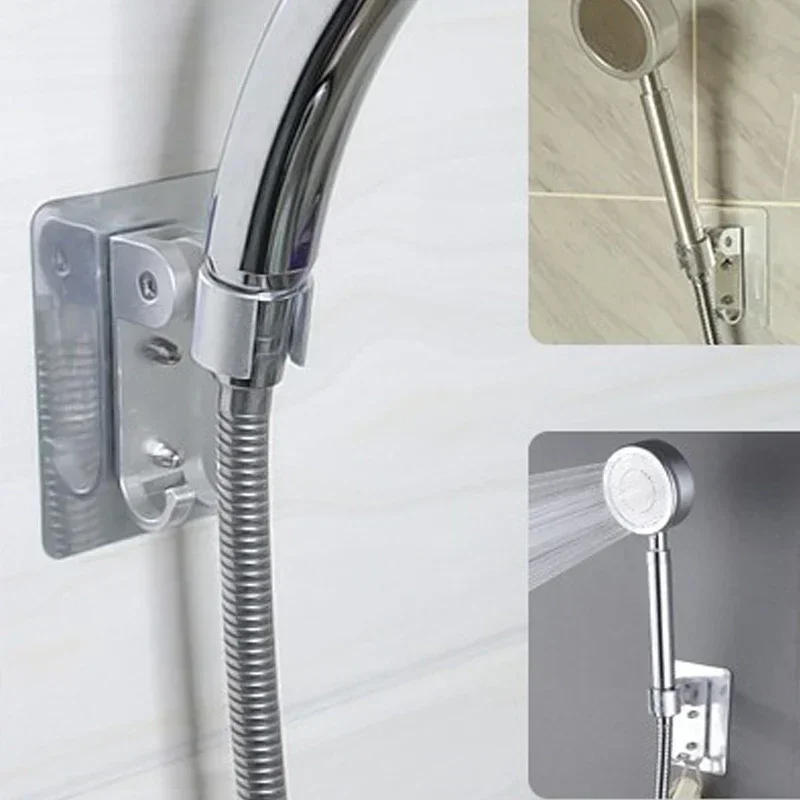 Description Picture 4 of itemStrong Adhesive 90° Aluminum Wall Gel Mounted Shower Head Holder Adjustable Bathroom Accessories Stand Bracket