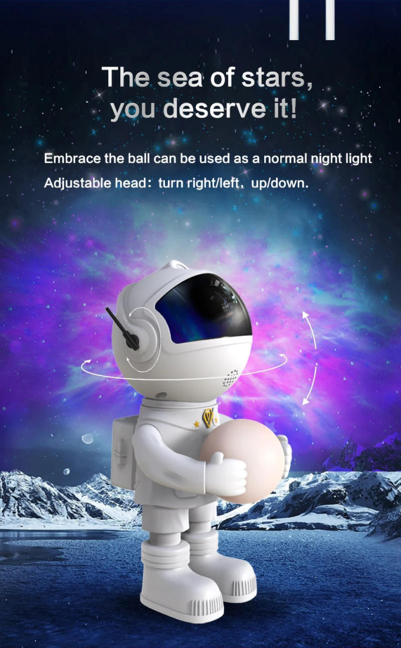 Description Picture 3 of itemAstronaut Galaxy Star Projector Spaceman Starlight Night Light Northern Starry Lights Projection Lamp with Remote Control Timer