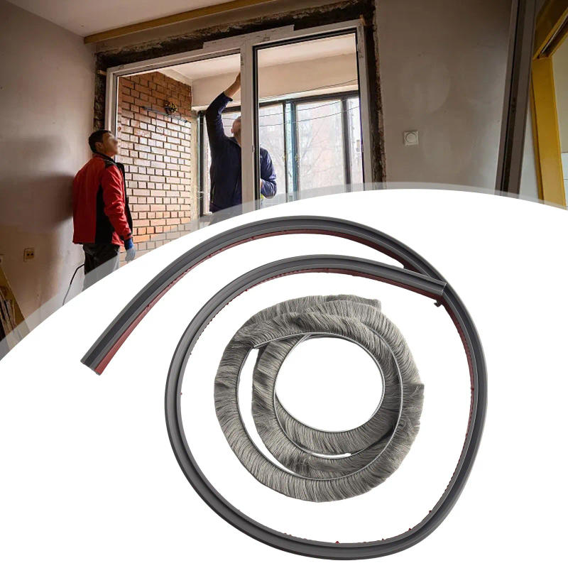 Description Picture 6 of item100CM Door Bottom Brushes Seal Strip Insectproof Soundproof Door Bottom Seal Strips Door Sweeps Seals Soft Brush Hardware