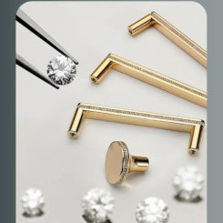 Zinc Alloy Gold Cabinet Knobs Kitchen Door Handles Drawer Cupboard Door Handle Cabinet Handles for Furniture Hardware