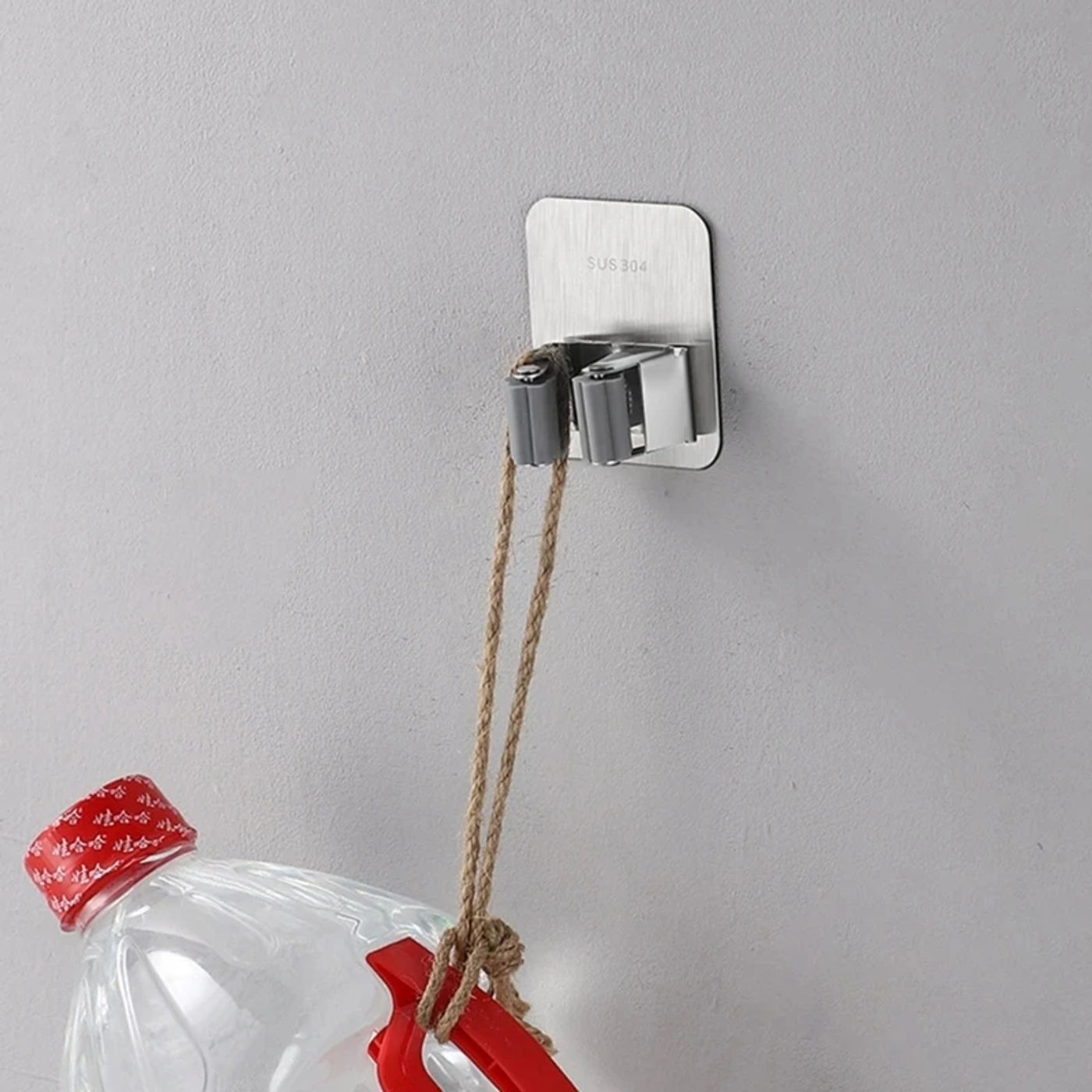 Description Picture 5 of item304 Stainless Steel Mop Holder Hook Wall Mounted Mop Organizer Rack Brush Broom Mop Hanger Kitchen Bathroom Storage Strong Hook