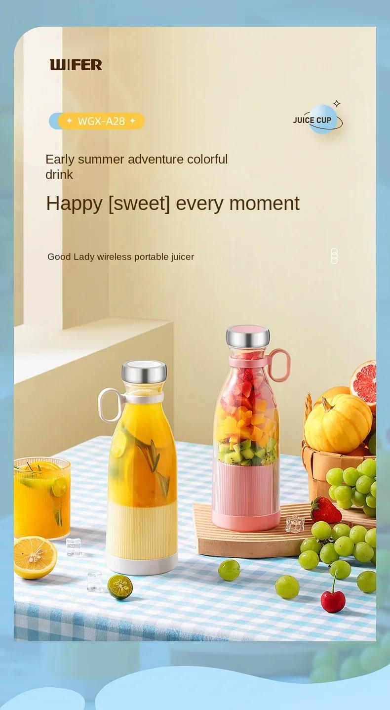 Description Picture 2 of itemElectric Orange Juicer Kitchen blenders  Bottle Portable Juicer Blender Wireless Fresh Juice Extractors Mixer machine