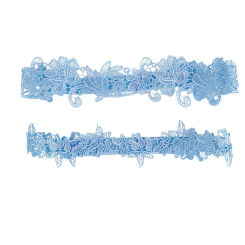 1 Pair of Fashion Garter For Brides Beautiful Wedding Lace Decorative Garters for Woman(Sky-Blue)