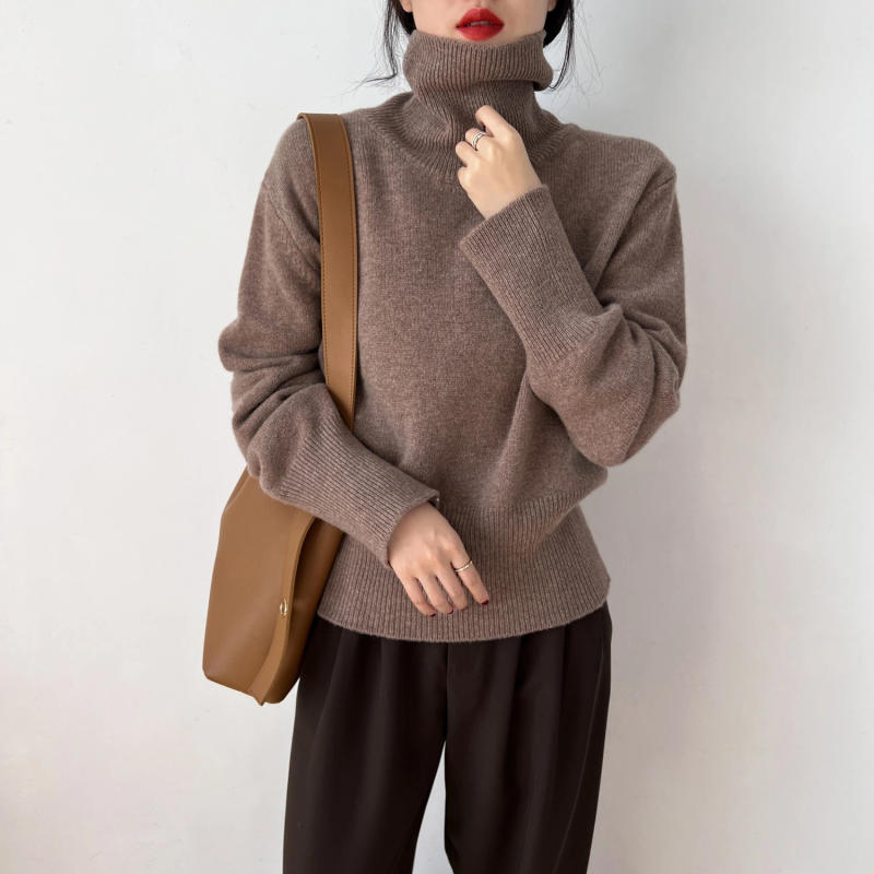 Description Picture 3 of itemWomen Cashmere Sweater Jumper Female Pullover Long Sleeve Casual Turtleneck Autumn Winter Cashmere Sweater