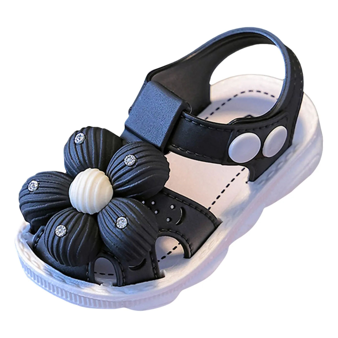 Description Picture 3 of item0-3 Year Toddlers Girls Shoes Comfortable Soft Sole Sandals Princess Fashion Flower Beach Seaside Bow Sandals Slippers For Girls