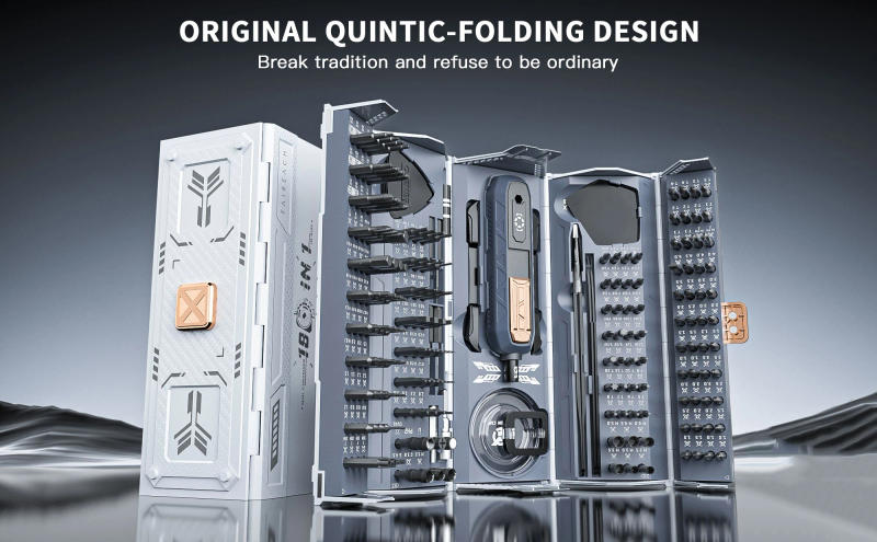 Description Picture 3 of item180 in 1 Precision Screwdriver Set with Pickup Screw Driver Bit Folding and Case Design Home Magnetic Professional Repair Tool