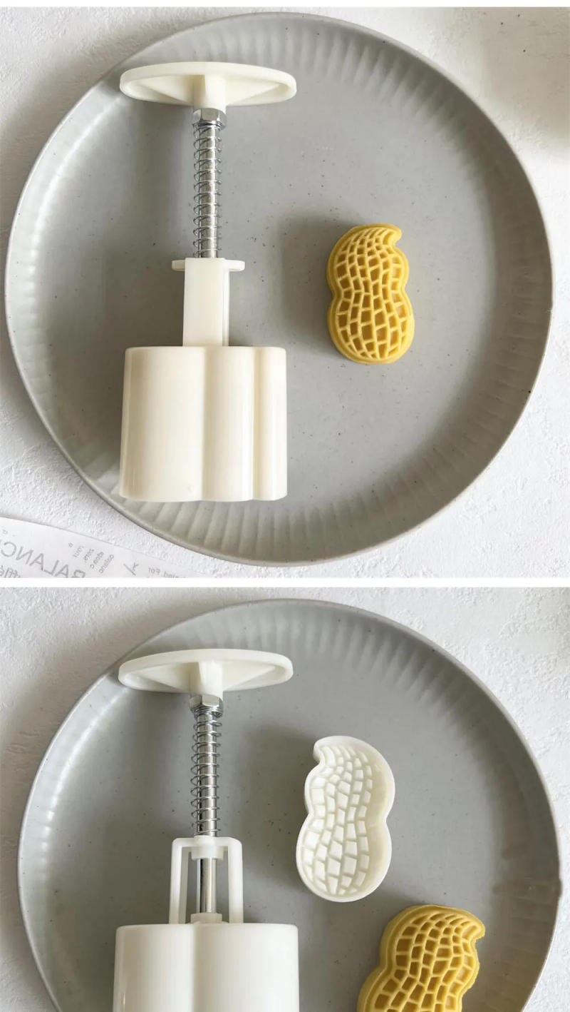 Description Picture 4 of item30g 50g 75g Cute Peanut Stamp Moon Cake Plunger Mold Nut Cookie Cutter Novel Cake Crisp Pastry Dessert Cooking Accessories Tools