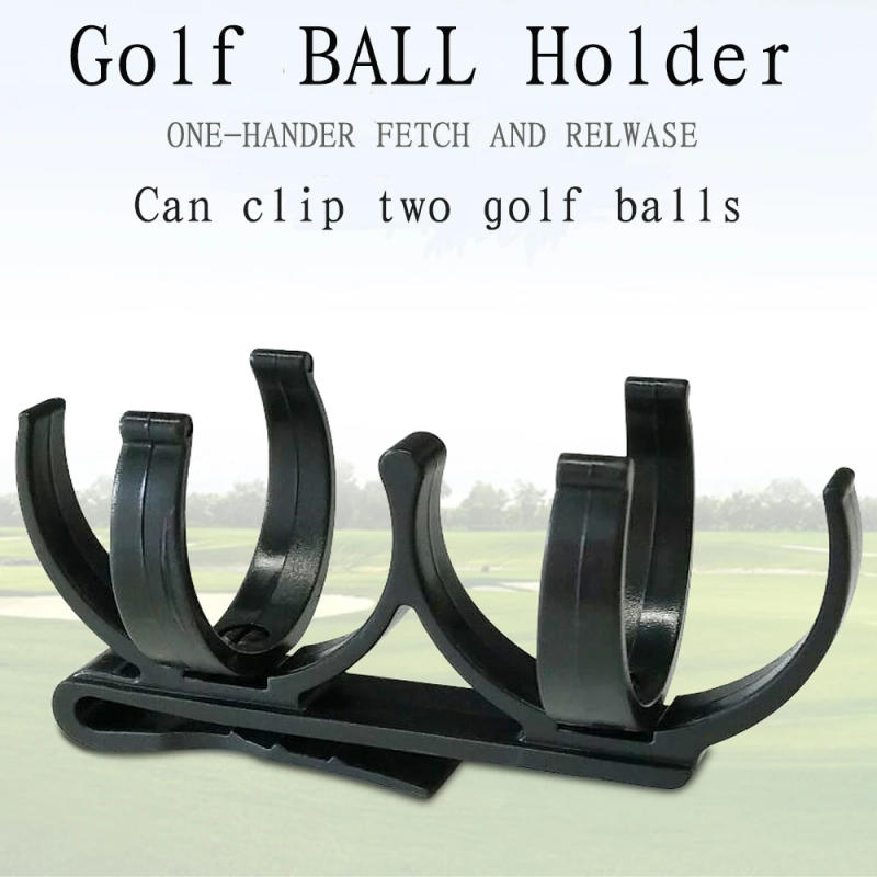 Description Picture 2 of itemGolf Ball Clamp Holder Could Hold 2 Balls With Belt Clip on Waist Ratatable Outdoor Sports Training Tool Portable Golf Supplies