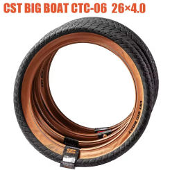 CST Fat Tire 26x4.0 CST BIG BOAT CTC-06 CST New Brown Family Top Dark Skin Collection Electric Bicycle Tire 26x4.0 Inner Tube