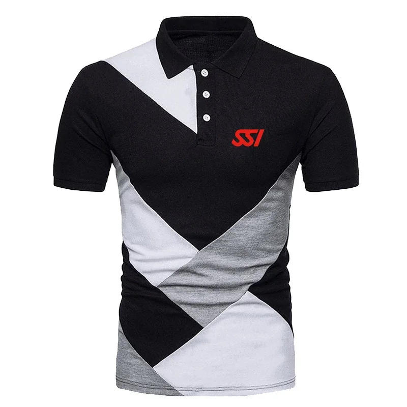 Description Picture 6 of itemScuba Diving Dive SSI 2024 Men New Spring and Summer Casual Shirts Print Splicing Polo Shirt Cotton Fashion Short Sleeves Tops