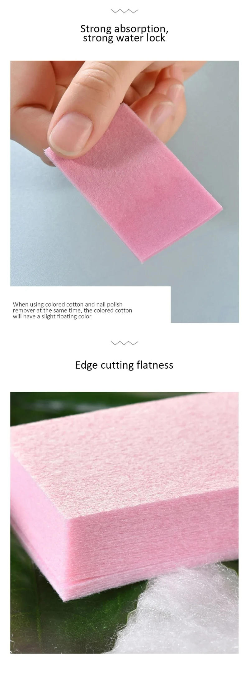 Description Picture 3 of item400Pcs/630Pcs/550Pcs/1000Pcs Nail Cotton Pads Cleaning Wipes Colorful Nail Removal Manicure Gel Polish Remover Paper Clean Tools