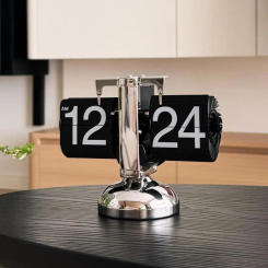 Vintage Flip Digital Clock Mechanical Automatically Flip Down Page Table Clock Office Flip Digital Clock Home Decor Gifts