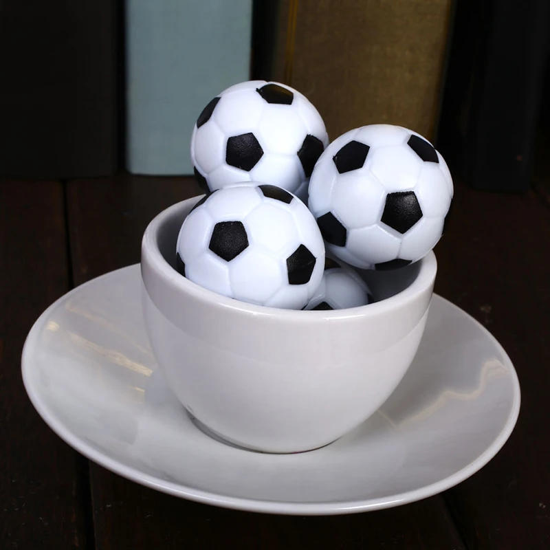 Description Picture 2 of item1Pcs 32mm Table Soccer Balls Replacement Football Game Mini Resin Tabletop Soccer Black And White Balls Indoor Party Boardgame