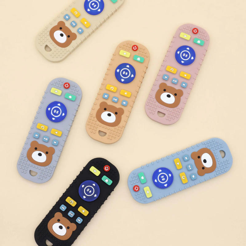 Description Picture 3 of itemChildren's silicone teething remote control baby mouthing period soothing teething teething remote control toys silicone teeth u