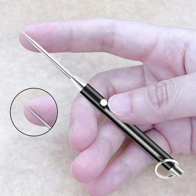 Description Picture 6 of itemTitanium Alloy Push-pull Toothpick Telescopic Fruit Pick Toothpick Artifact Portable Toothpick Canister Outdoor Camping Tool