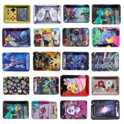 Cigarette Tobacco Metal Rolling Tray Roller Papers Cigar Herb Grinder Tool Storage Plate Smoking Accessories