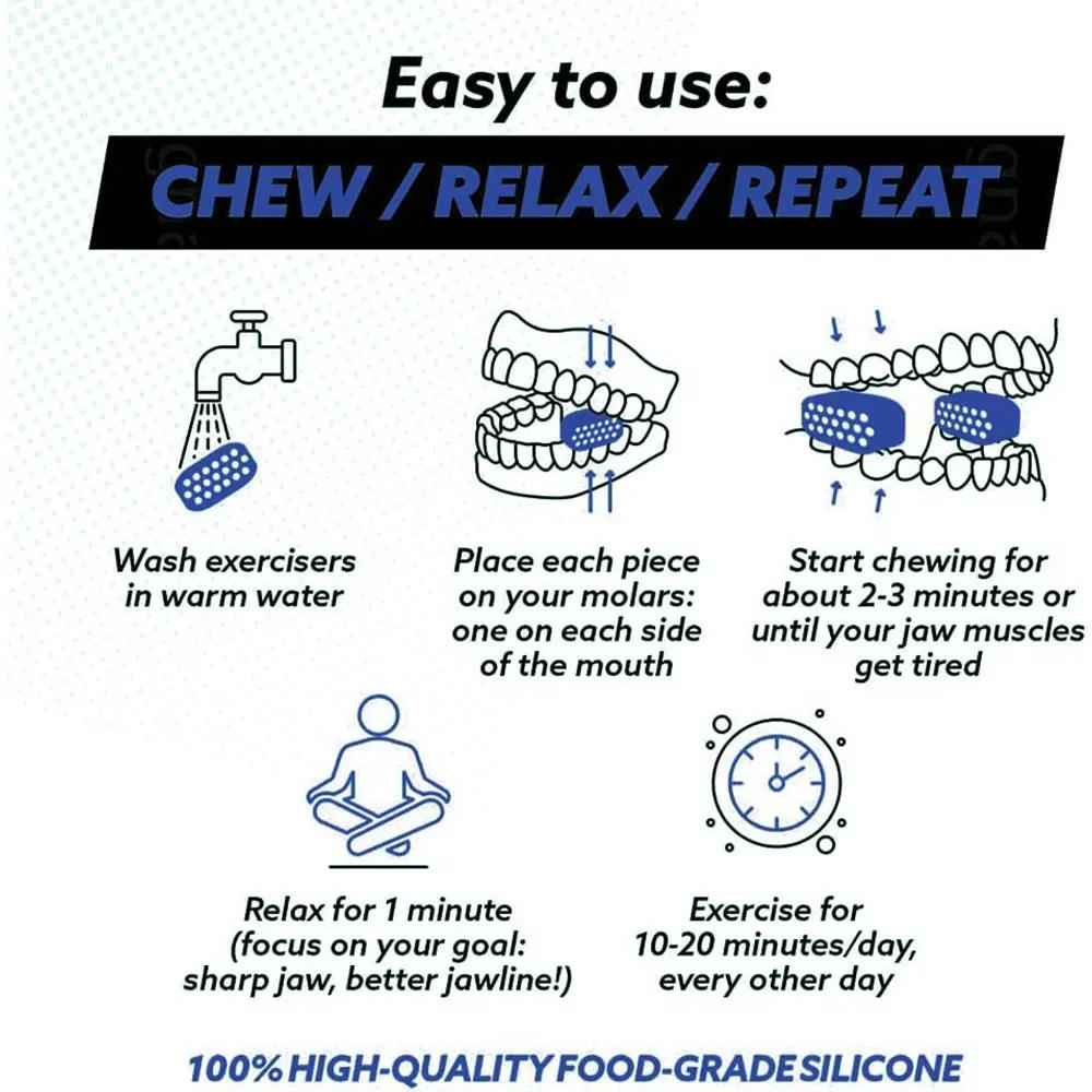 Description Picture 6 of itemJaw Exerciser for Men Women Facial Jaw Exerciser Gym Fitness Ball Muscle Training Neck Face Slimming Mouth Jawliner