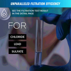 DF1-CHR Faucet Water Filter Water Filter Faucet Carbon Block Water Filtration System, Tap Water Filter, Reduces Chlorine