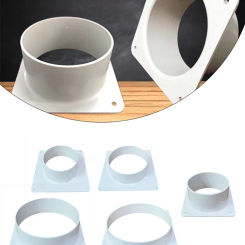 Air Vent Duct Connector Flange Straight Ventilation Pipe Plastic Ducting Tools For Air Vent Duct Easy Installation