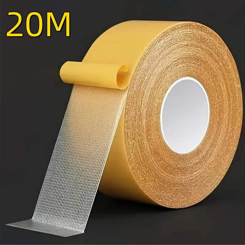 Description Picture 2 of itemHeavy Duty Double-Sided Tape: 1.18" x 66 ft - Super Strong Adhesion, with Fiberglass Mesh, for Walls and Glass, Waterproof Trans