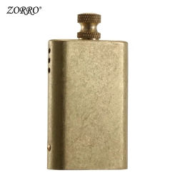 New Original Zorro Pure Copper Match Retro Kerosene Oil Cigarettes Lighter Pull Ignition Fire Men's Smoking Tool Gift for Man