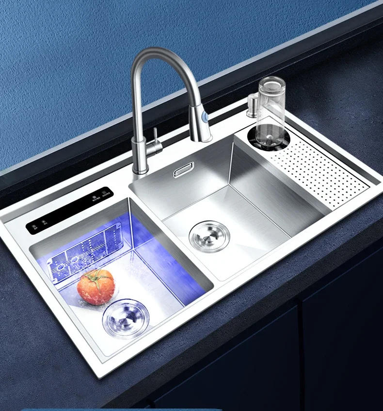 Description Picture 2 of itemHand Washing Machine304 Stainless Steel Kitchen Smart Fruit And Vegetable Ultrasonic Purification Sink