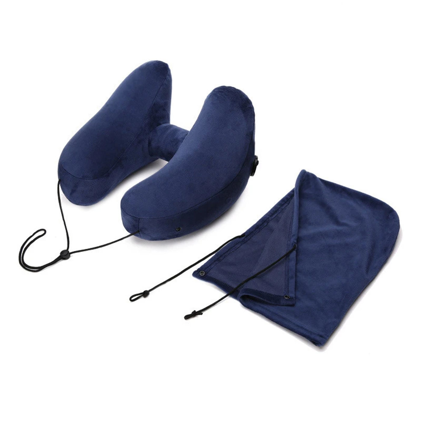 Description Picture 4 of itemTravel neck pillow inflatable pillow H hooded nap pillow Outdoor car long-distance airplane neck pillow