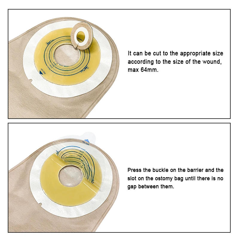 Description Picture 5 of item20pcs One Piece Colostomy Bags with Hoop and Look Ostomy Bags for Ostomy Patient