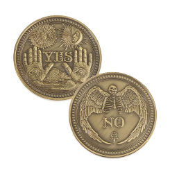 1PC Bronze Yes or No Commemorative Coin Souvenir Non-currency Coins Game Prop Challenge Coins Collection Decoration Art Crafts
