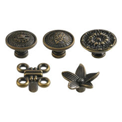 2pcs Antique Handle Metal European Knobs Single Hole Various Furniture Accessories Perfect For Cabinet Wardrobe Cupboard Drawer