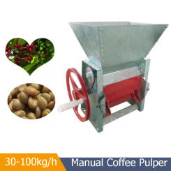 Handcrank Portable Manual Green Coffee Peeling Peeler Machine Fresh Coffee Pulping Pulper Machine Manual Can Equip With Engine