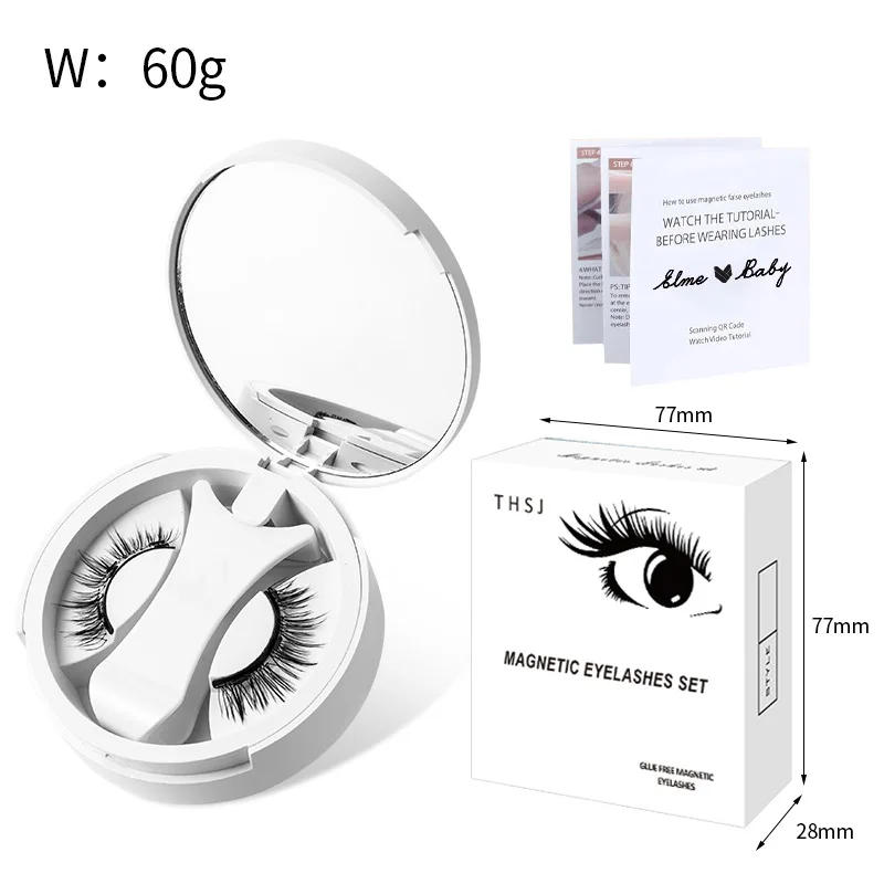 Description Picture 5 of itemBrown Magnetic False Eyelashes Natural Soft Light Weight Eye Makeup Set With Applicater One-piece box Easy To Carry Eyelash Tool