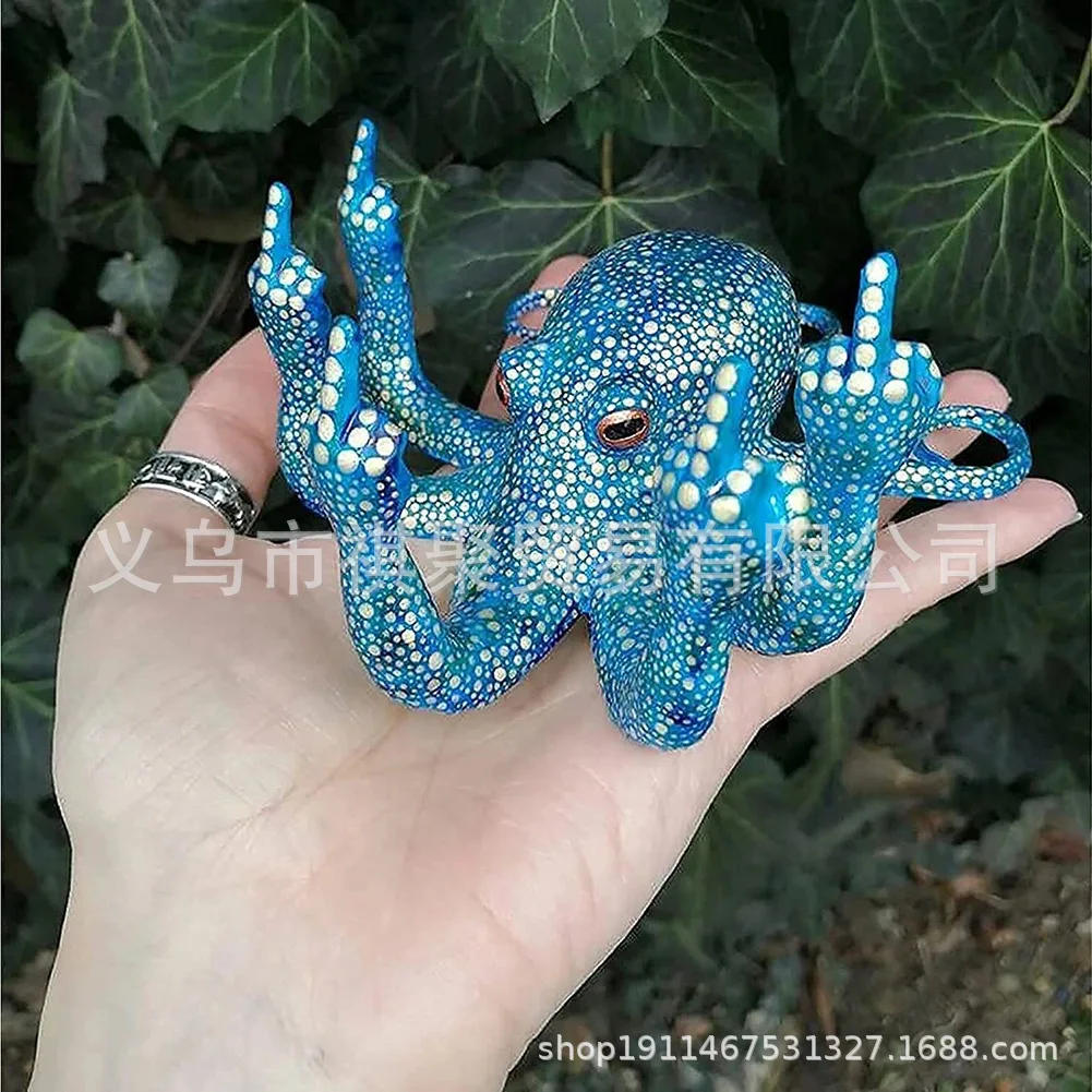 Description Picture 3 of itemGarden Statue Ornaments Octopus Miniature With luminous Office Tabletop Bar Decorative Sculpture Fun Collectibles Gift