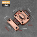 Zinc Alloy Home Security Latch Rotate Bolt Latch Gate Latches Door Slide Lock Twist Rotating Barrel Lock thicker bolt latch