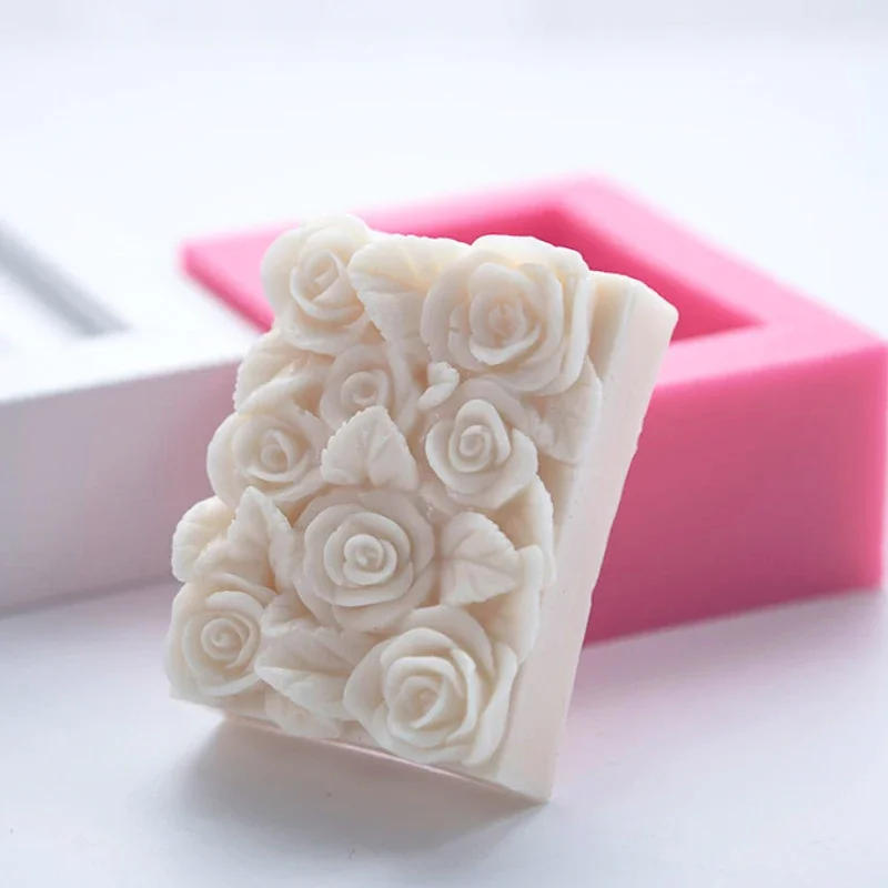 Description Picture 4 of item3D Rose Soap Silicone Mold for DIY Handmade Flowers Cake Chocolate Candle Craft Gift Molds Aromatherapy Soap Making Supplies