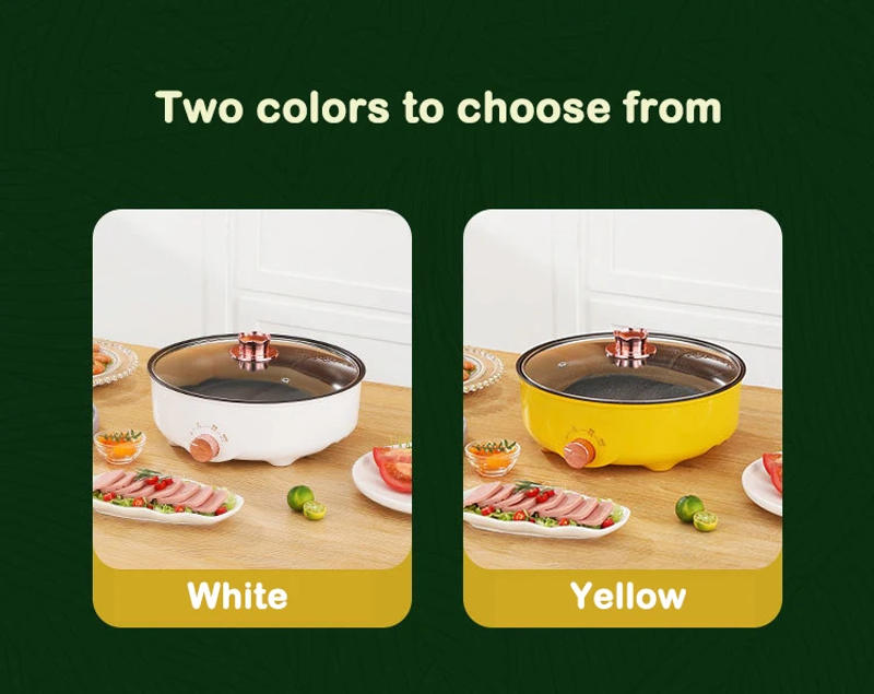 Description Picture 3 of itemMultifunction Electric Barbecue Stove Steak Grill Non-stick Multicooker Skillet Eggs Soup Cooking Pot Hotpot Noodles Cooker EU