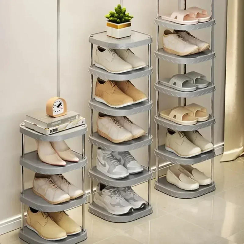 Description Picture 4 of itemSimple Multi-Layer Shoe Organizer 5-6 Tier Narrow Shoe Racks Plastic Storage Cabinet Bedroom Household High-capacity Shoes Rack